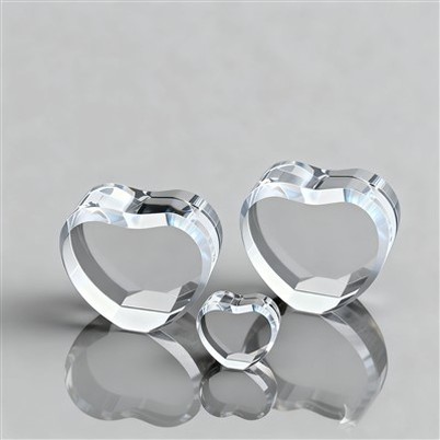 ફ્રી સ્ટેન્ડિંગ બ્લેન્ક ક્રિસ્ટલ હાર્ટ એવોર્ડ